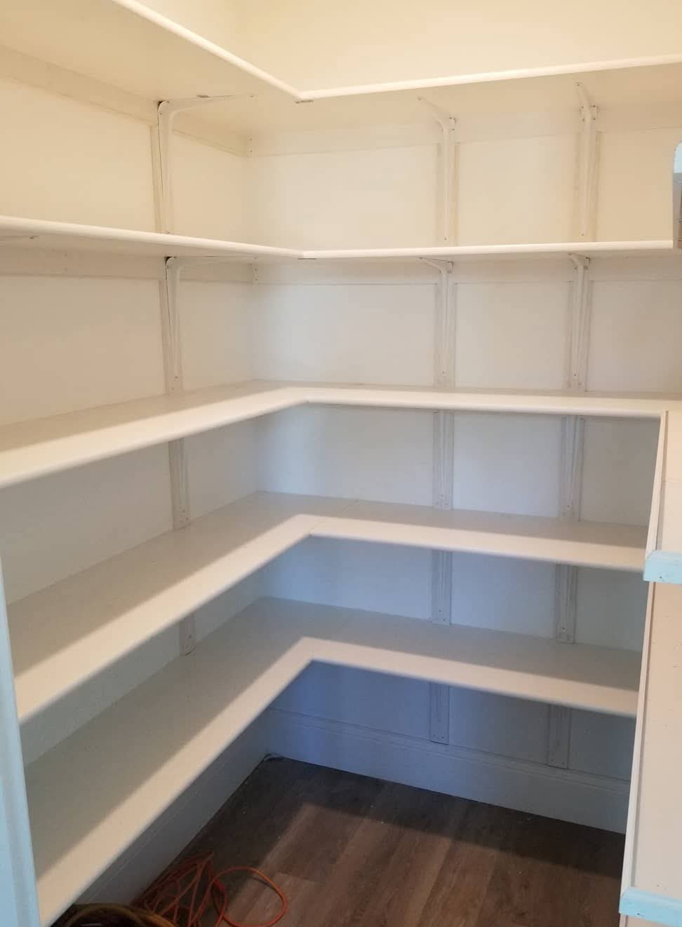 Custom built-in pantry shelving